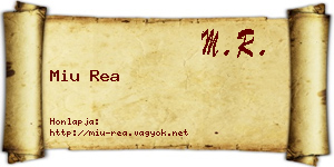 Miu Rea névjegykártya